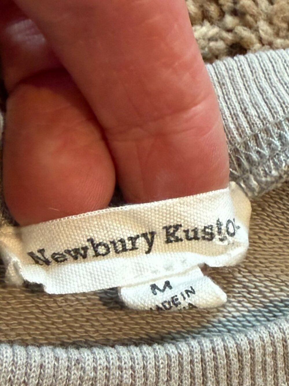 Newbury Kustom Chenille Smiley Face Sweatshirt - Grey M - Picture 3 of 9